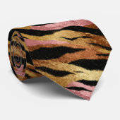 Classic Graduation Gifts For Him Tiger Skin Stropdas (Opgerold)