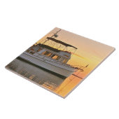 Classic Grand Banks Trawler bij Sunset Tegeltje (Zijkant)