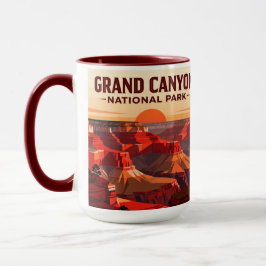 Classic Grand Canyon WPA Style Personalized Mok