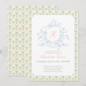 Classic Grandmillennial Verjaardag Uitnodiging (Voorkant / Achterkant)