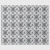Classic Gray Botanical Floral Wrapping Paper Cadeaupapier (Vlak)