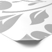 Classic Gray Floral Funeral Service Beste foto Poster (Hoek)