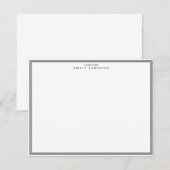 Classic Gray Frame Note Card Kaart (Voorkant / Achterkant)