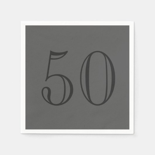 Classic Gray Personalized Napkin Servetten (Voorkant)