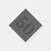 Classic Gray Personalized Napkin Servetten (Hoek)