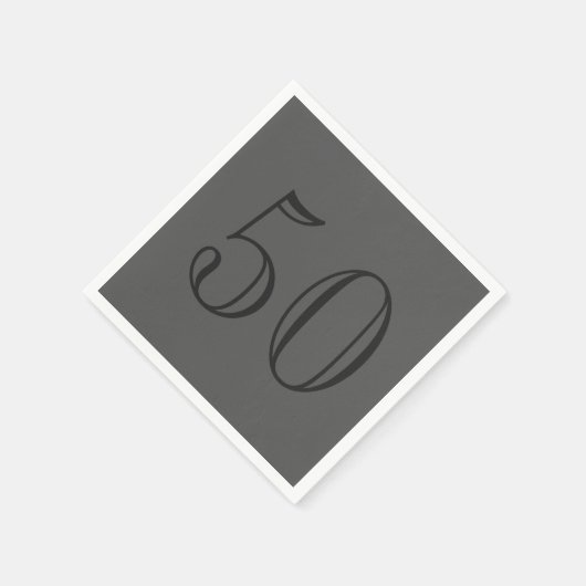 Classic Gray Personalized Napkin Servetten (Hoek)