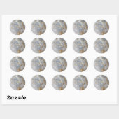 Classic Gray Quartz Crystal Ronde Sticker (Vel)