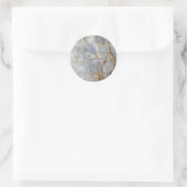 Classic Gray Quartz Crystal Ronde Sticker (Tas)