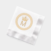 Classic Greek Key S ingelijst Initiaal Crown Monog Folie Servetten (Links)
