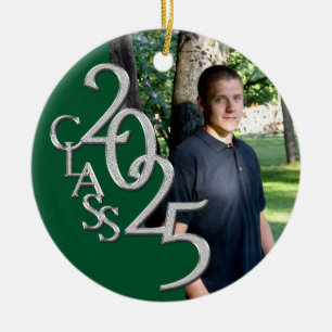 Classic Green 2025 Afstuderen Foto Keramisch Ornament