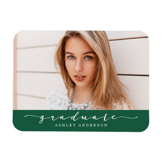 Classic Green Afstuderen Photo Magnet Magneet (Horizontaal)