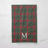 Classic Green and Red Tartan Plaid Christmas Theedoek