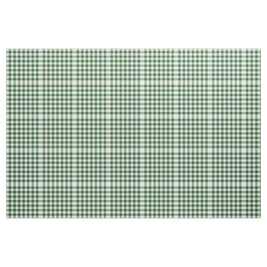 Classic Green and White Gingham Block Pattern Stof (Yard (91,4 cm))