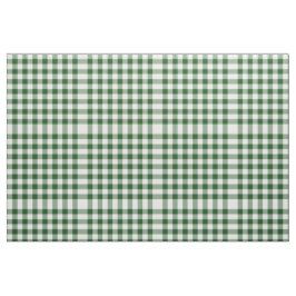 Classic Green and White Gingham Block Pattern Stof