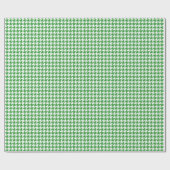 Classic Green and White Houndstooth Pattern Cadeaupapier (Vlak)