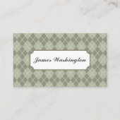 Classic Green Argyle Visitekaartje (Voorkant)