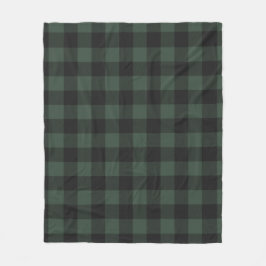 Classic Green Black Buffalo Tartan  Fleece Deken
