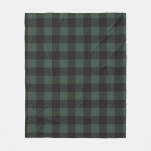 Classic Green Black Buffalo Tartan  Fleece Deken