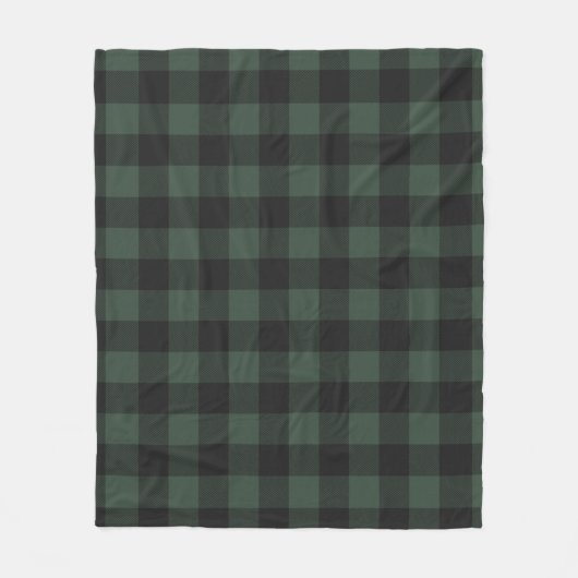 Classic Green Black Buffalo Tartan  Fleece Deken (Voorkant)