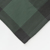 Classic Green Black Buffalo Tartan  Fleece Deken (Hoek)