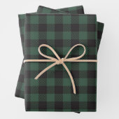 Classic Green Black Buffalo Tartan  Inpakpapier Vel (In situ)
