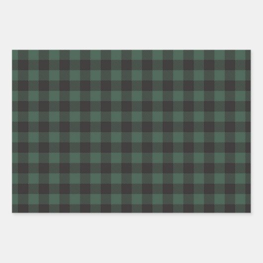 Classic Green Black Buffalo Tartan  Inpakpapier Vel (Voorkant)