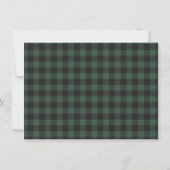 Classic Green Black Buffalo Tartan Persoonlijk Notitiekaartje (Achterkant)