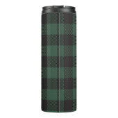 Classic Green Black Buffalo Tartan Pset Monogram Thermosbeker (Achterkant)