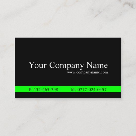 Classic Green Black Professional - Visitekaartje (Voorkant)