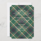 Classic Green Blue Yellow Plaid Pattern Feestdagenkaart (Achterkant)