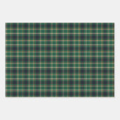 Classic Green Blue Yellow Plaid Pattern Holiday Inpakpapier Vel (Voorkant 3)
