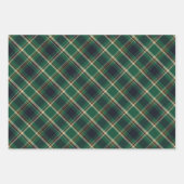 Classic Green Blue Yellow Plaid Pattern Holiday Inpakpapier Vel (Voorkant 2)