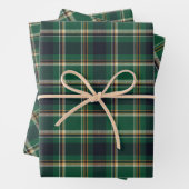 Classic Green Blue Yellow Plaid Pattern Holiday Inpakpapier Vel (In situ)
