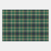 Classic Green Blue Yellow Plaid Pattern Holiday Inpakpapier Vel (Voorkant)