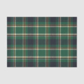 Classic Green Blue Yellow Plaid Pattern Holiday Tissuepapier (Voorkant)