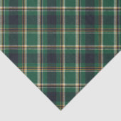 Classic Green Blue Yellow Plaid Pattern Holiday Tissuepapier (Detail)