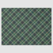 Classic Green Blue Yellow Plaid Pattern Holiday Tissuepapier (Voorkant)