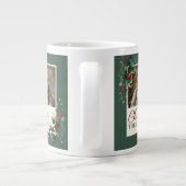 Classic Green Botanical Photo Christmas Mug Grote Koffiekop (Achterkant)