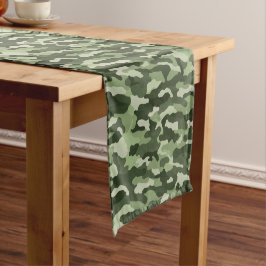 Classic Green Camouflage Korte Tafelloper