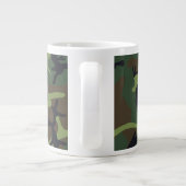 Classic Green Camouflage Pattern Grote Koffiekop (Achterkant)