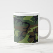 Classic Green Camouflage Pattern Grote Koffiekop (Rechts)
