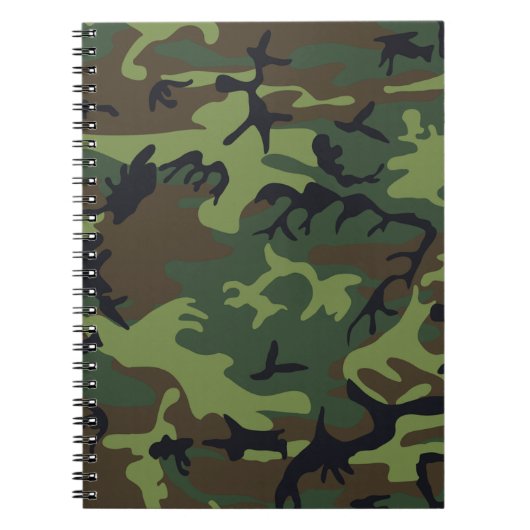Classic Green Camouflage Pattern Notitieboek (Voorkant)