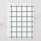 Classic Green Check Merry-kerstfoto Feestdagenkaart (Achterkant)