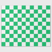 Classic green checkered  cadeaupapier (Vlak)