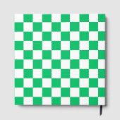 Classic green checkered  gastenboek (Achterkant)