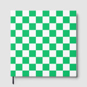 Classic green checkered  gastenboek (Voorkant)