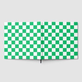 Classic green checkered  gastenboek