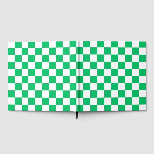 Classic green checkered  gastenboek (Volledig)