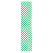 Classic green checkered  korte tafelloper (Voorkant)