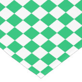 Classic green checkered  korte tafelloper (Hoek)
